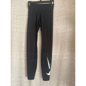 Black Nike double swoosh leggings XS